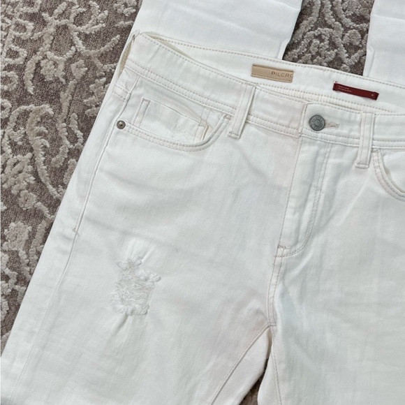 Anthropologie | Pilcro Mid-Rise Distressed Boyfriend Dye Wash Jeans - Picture 7 of 16